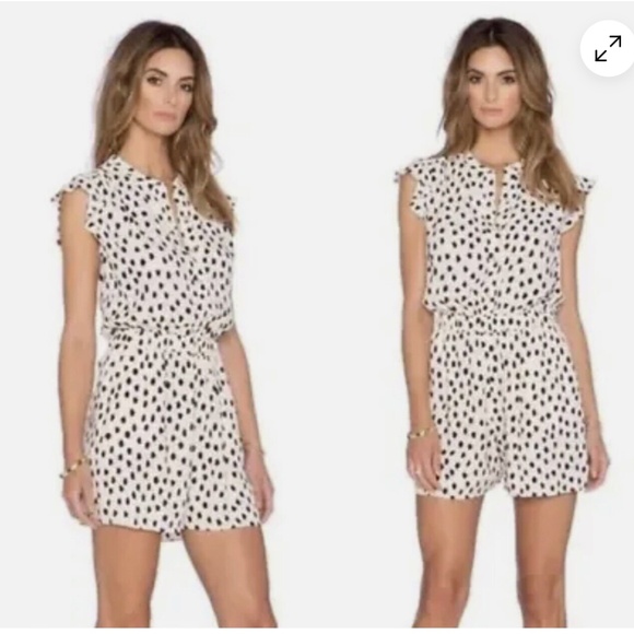Kate Spade New York Leopard Dot Crepe Romper Size 4 - Picture 5 of 9